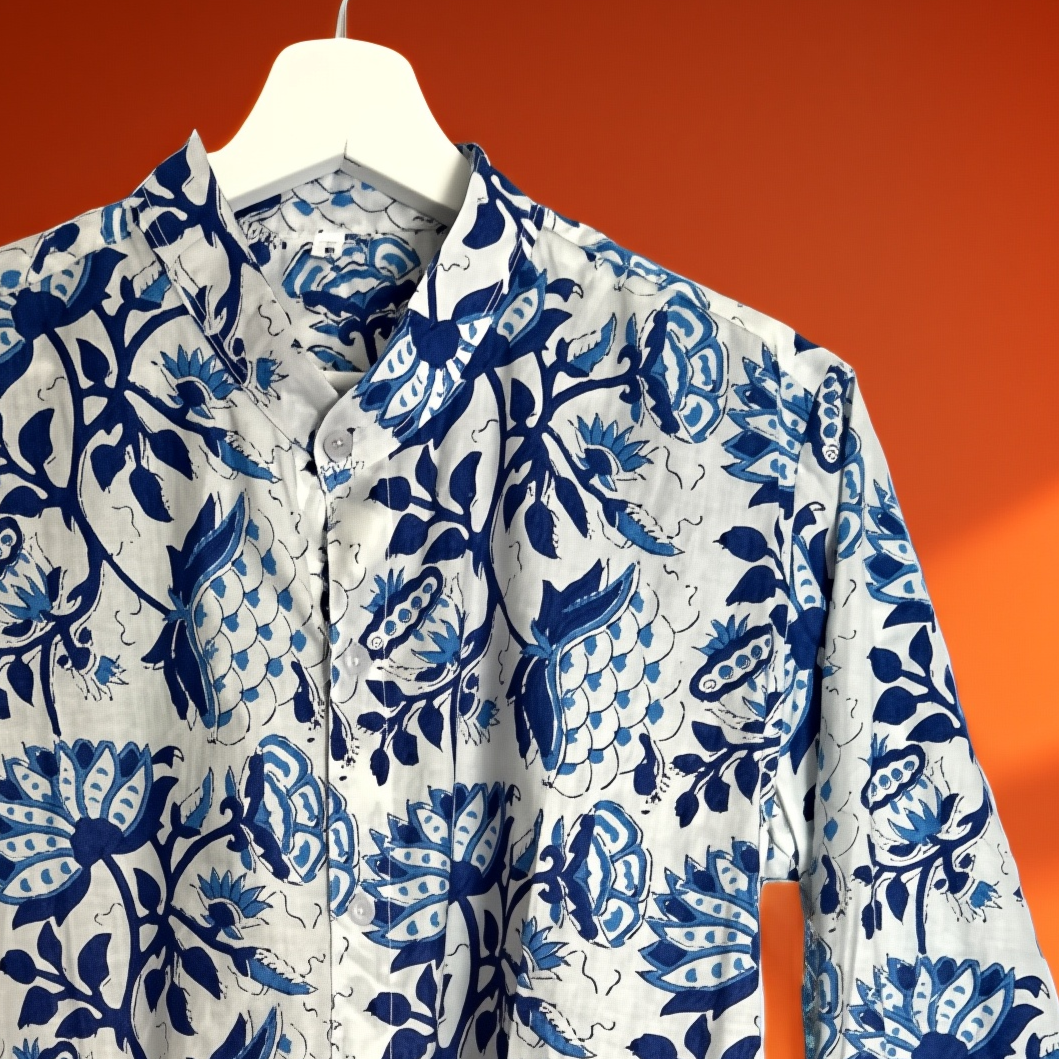 Camicia Coreana in Cotone 100%