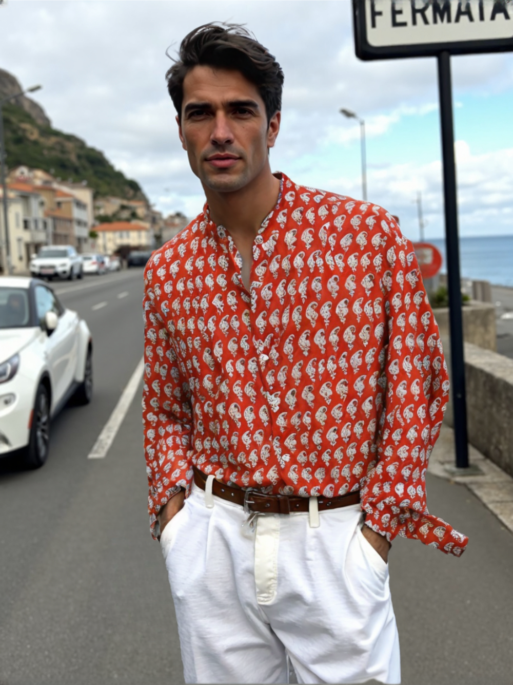 Camicia Coreana in Cotone 100%