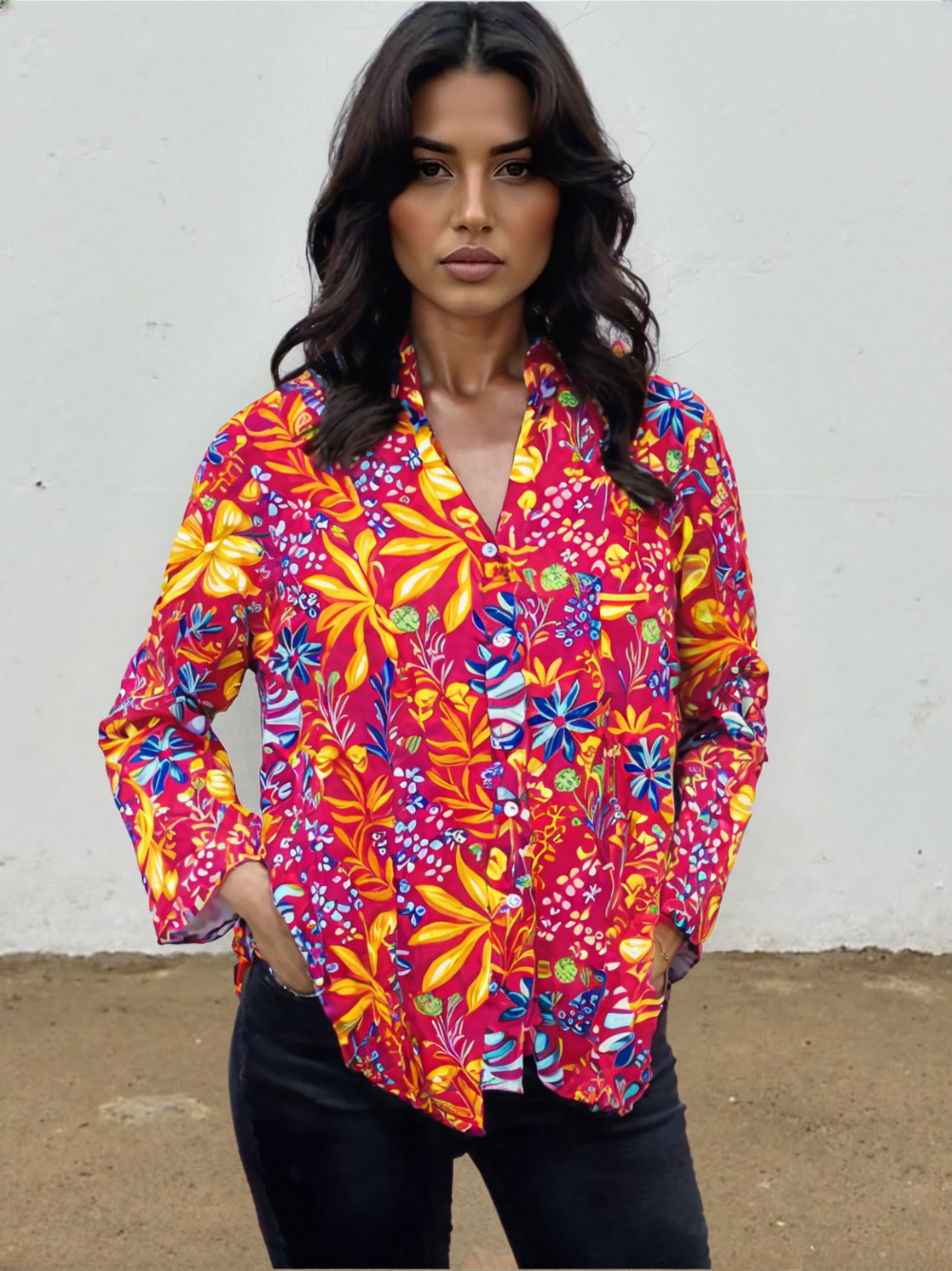 Camicia Coreana 100% Cotone