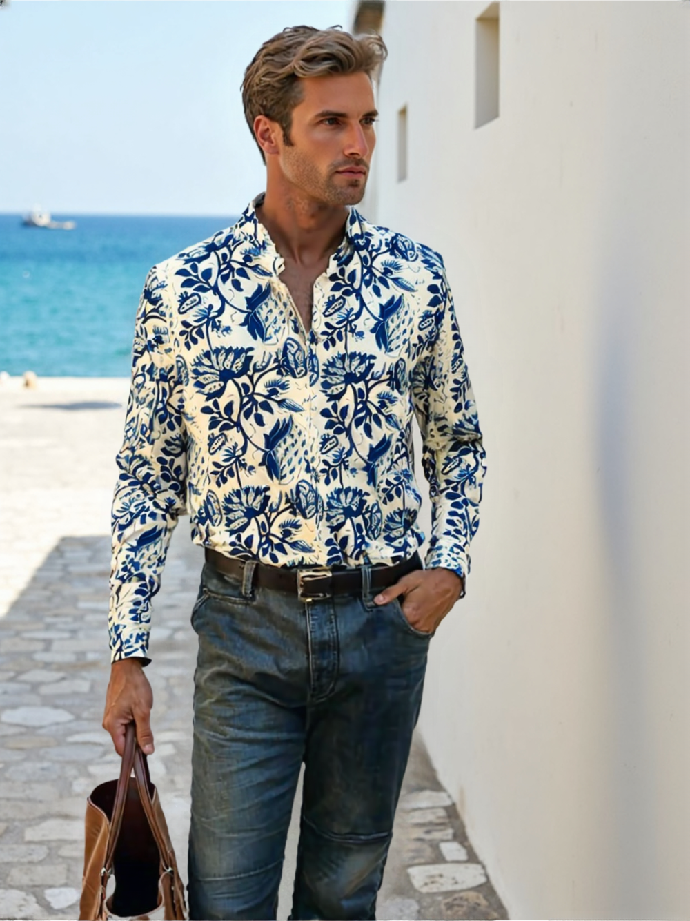 Camicia Coreana in Cotone 100%