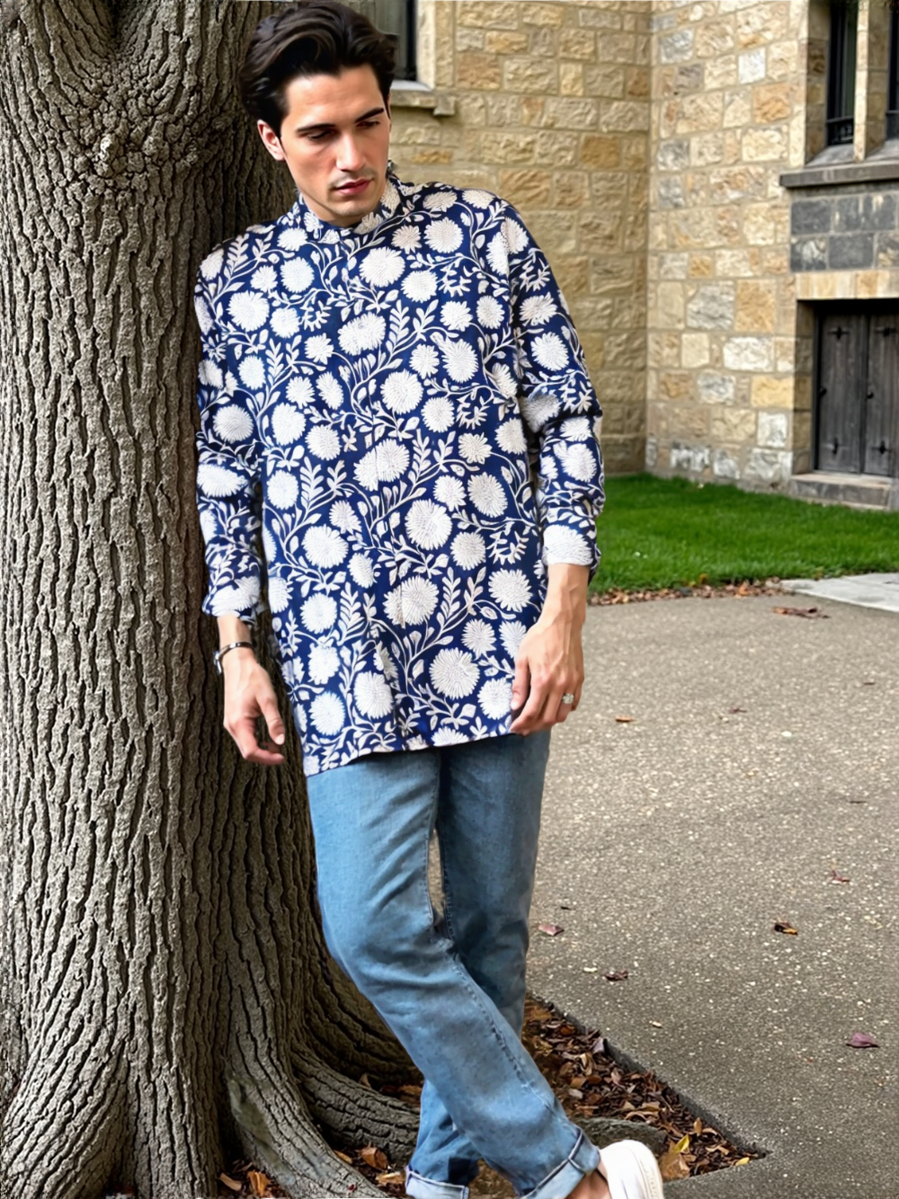 Camicia Coreana in Cotone 100%