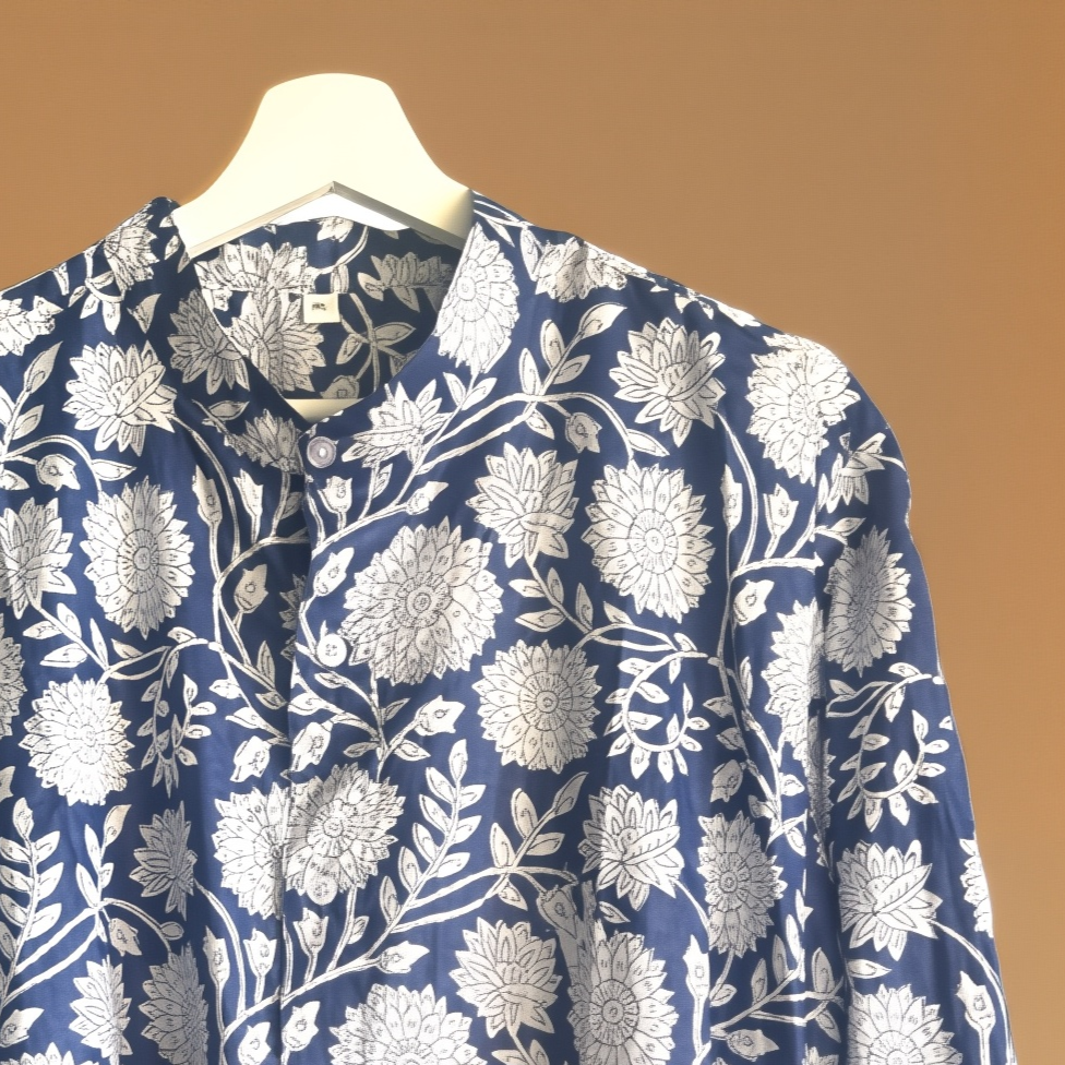 Camicia Coreana in Cotone 100%