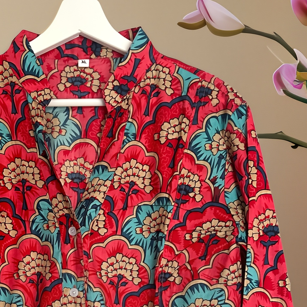 Camicia Coreana 100% Cotone