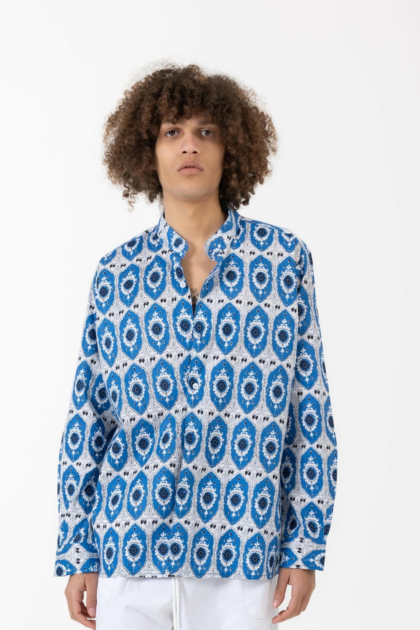 Camicia Coreana in Cotone 100%  