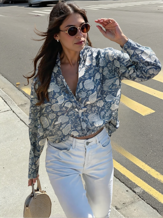 Camicia Coreana 100% Cotone  