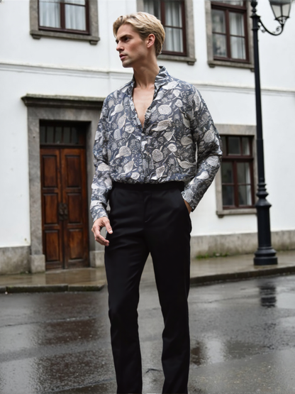 Camicia Coreana in Cotone 100%  