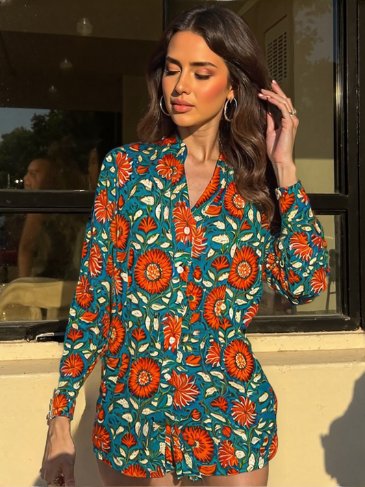 Camicia Coreana 100% Cotone  