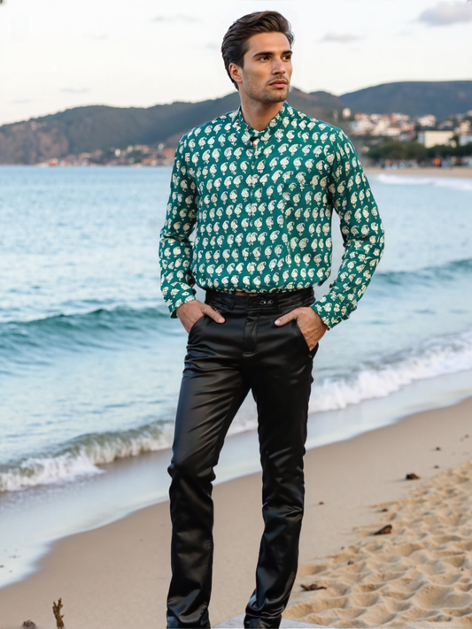 Camicia Coreana in Cotone 100%  