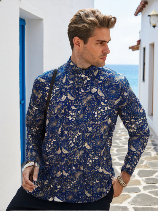 Camicia Coreana in Cotone 100%  