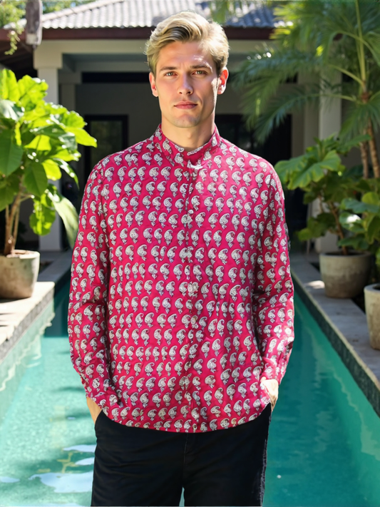 Camicia Coreana in Cotone 100%  