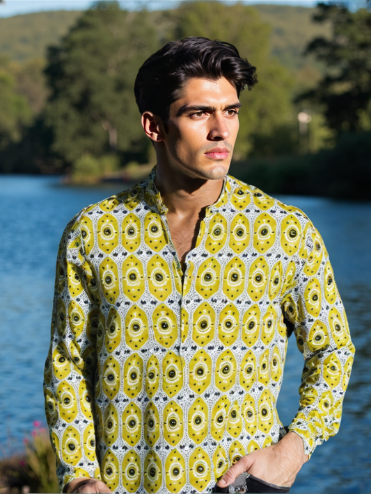Camicia Coreana in Cotone 100%  