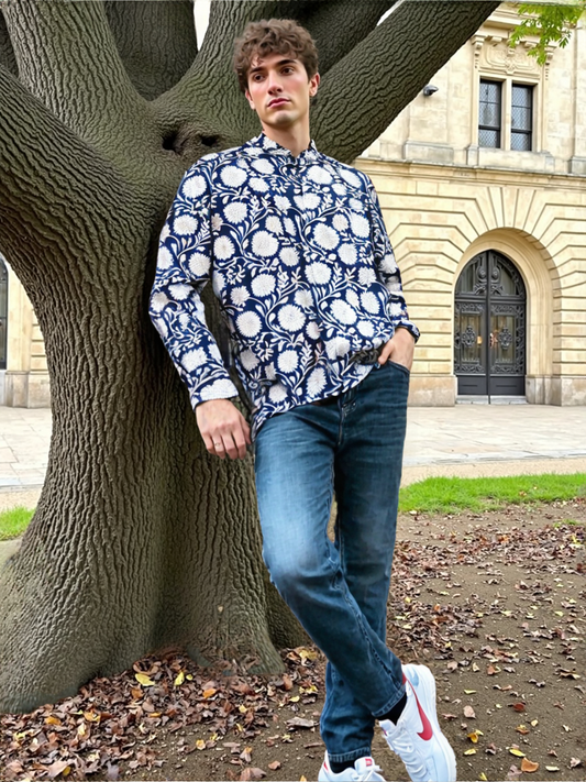 Camicia Coreana in Cotone 100%  