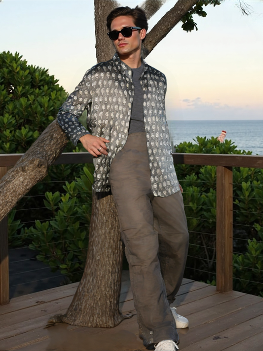 Camicia Coreana in Cotone 100%  
