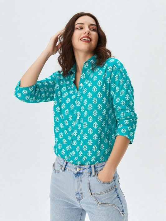 Camicia Unisex Tiffani Chiaro in Light Cotton