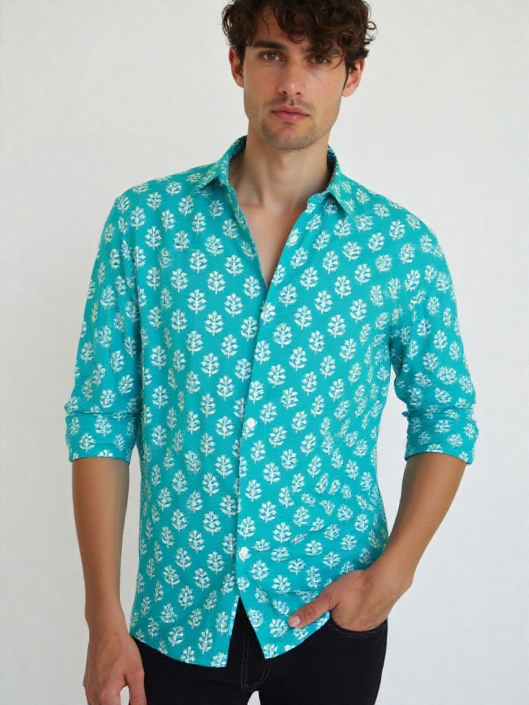Camicia Unisex Tiffani Chiaro in Light Cotton